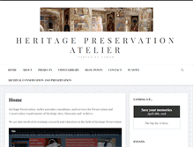 Tablet Screenshot of heritagepreservationatelier.com